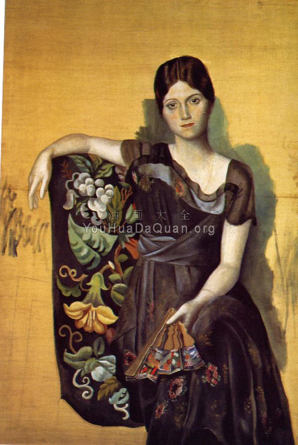 欧嘉在扶手椅里的肖像 - 巴勃罗·毕加索